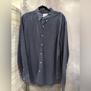 Lucky Brand Dark Blue Casual Button Down Shirt